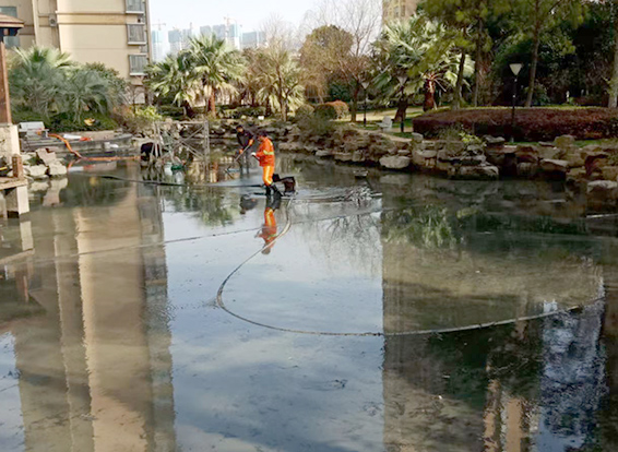 绵竹景观池淤泥清理